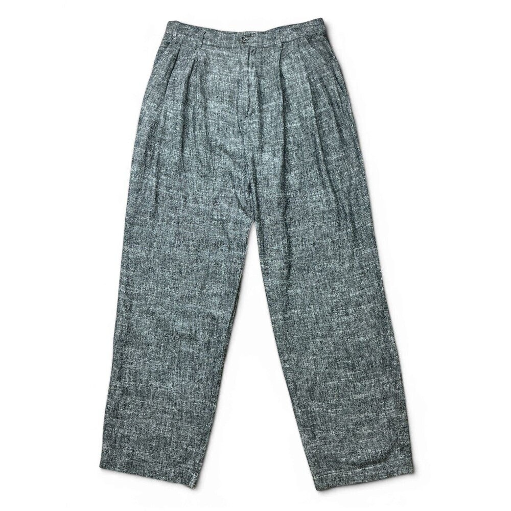 Oliver Logan Evanston Wide-Leg Linen-Blend Pants Size 31 Gray Sustainable Preppy